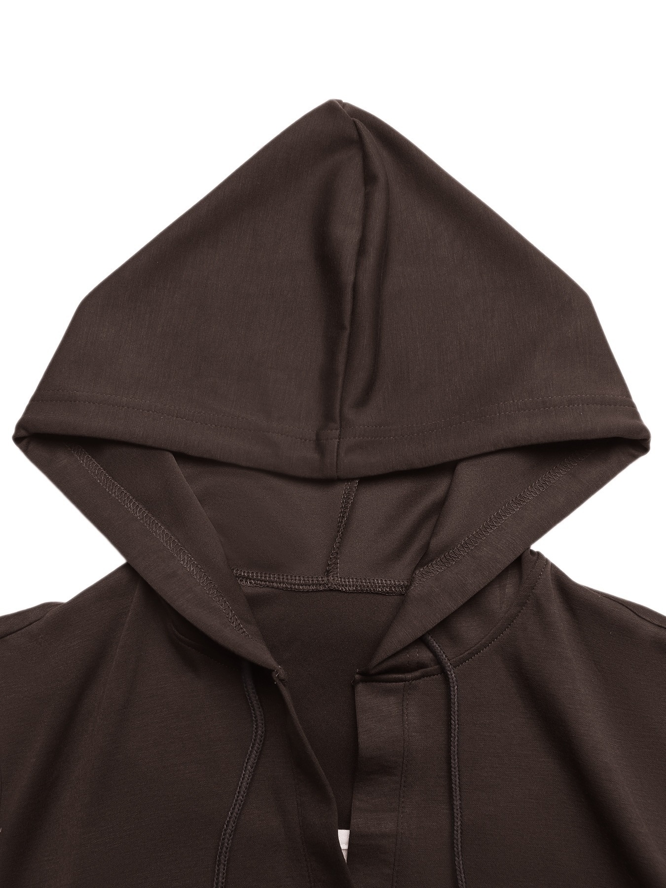 Women's Layered Look Button Henley Hoodie Top