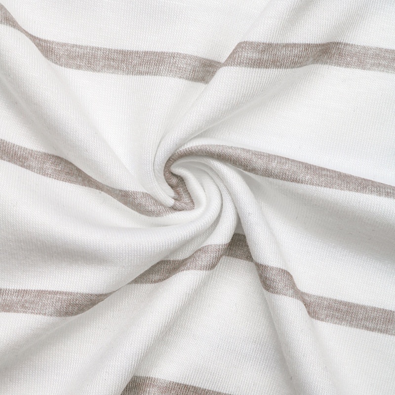 Top da donna a maniche lunghe a righe con blocchi di colore