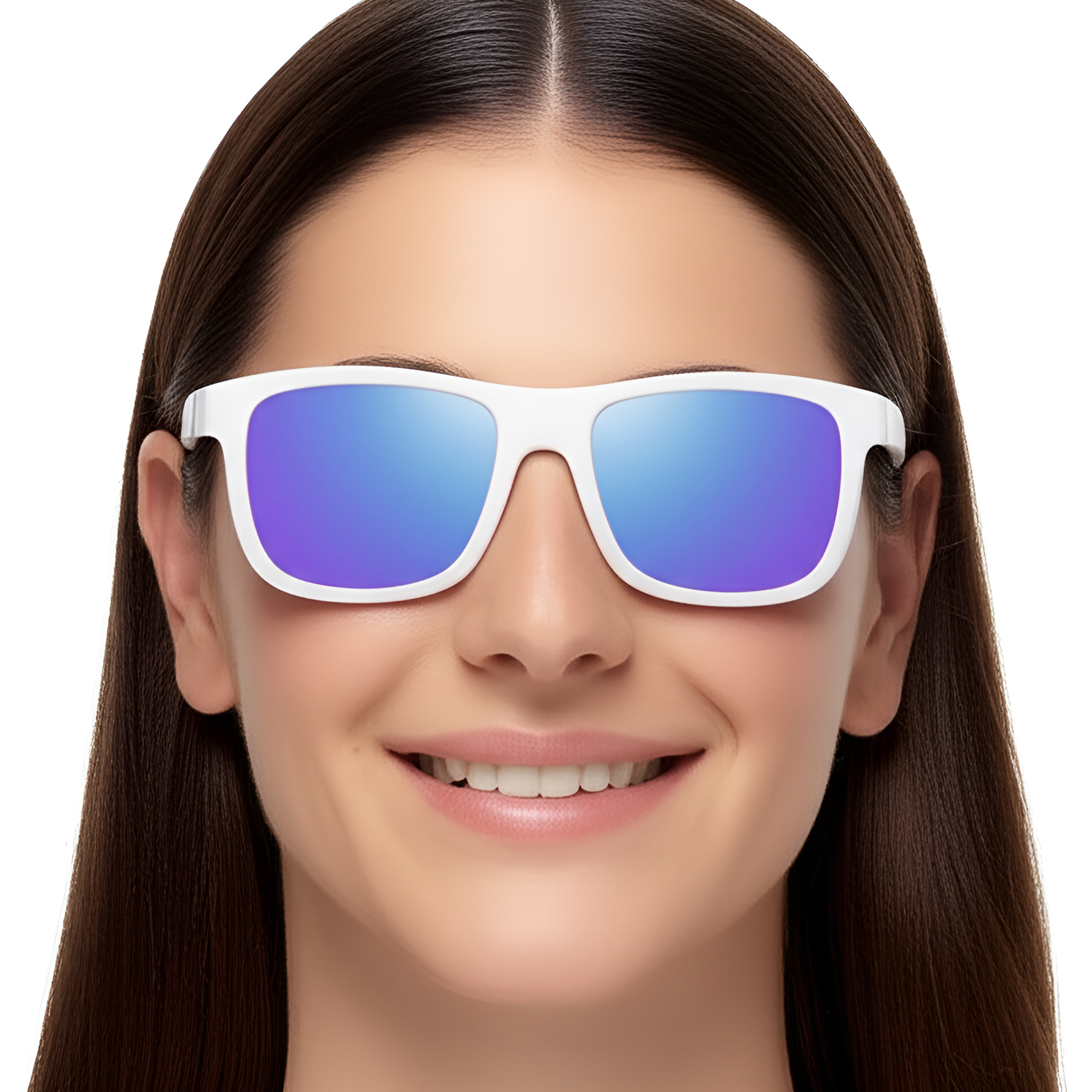 BS0205-0005_White_Rectangular_TR90_Sunglasses_model