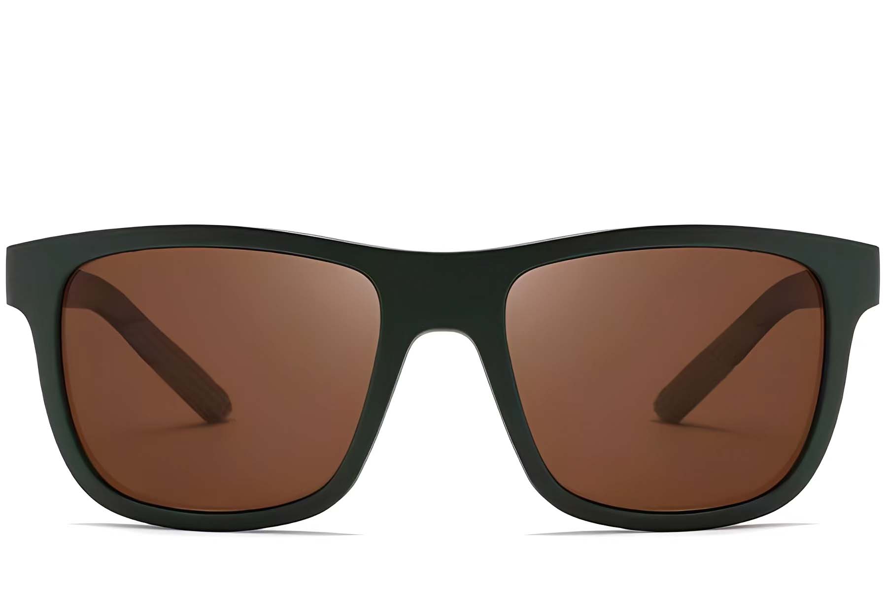 BS0205-0006_Green_Rectangular_TR90_Sunglasses_front