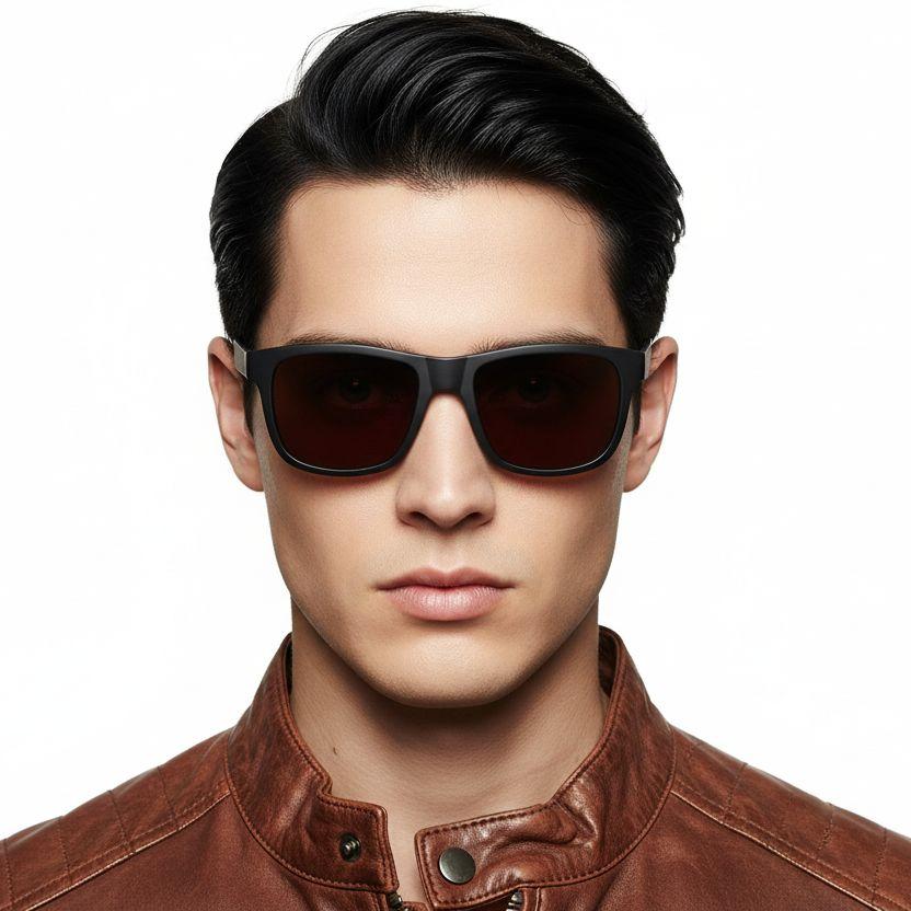 BS0205-0006_Green_Rectangular_TR90_Sunglasses_model