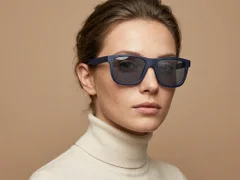 BS0205-0007_Blue_Rectangular_TR90_Sunglasses-tryon_female