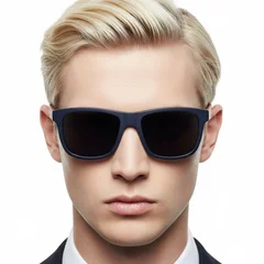 BS0205-0007_Blue_Rectangular_TR90_Sunglasses_model