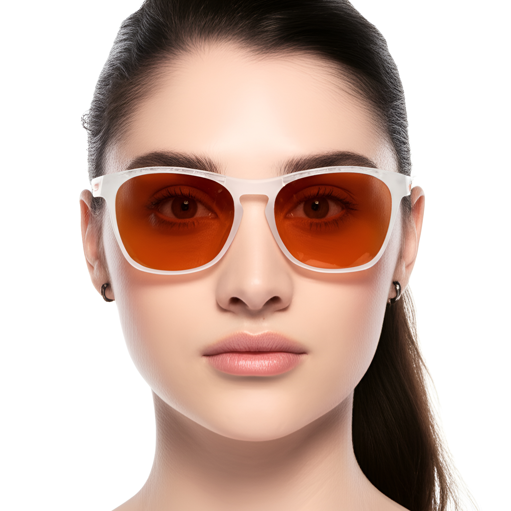 BS0205-0008_Transparent_Rectangular_TR90_Sunglasses_model