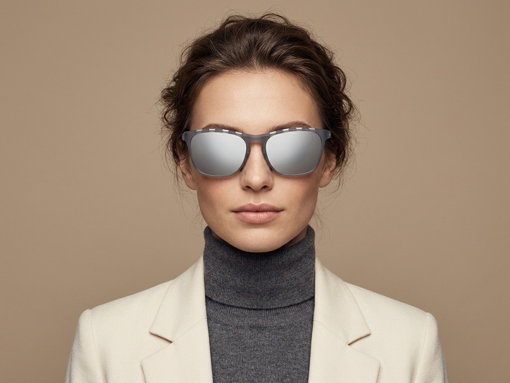 BS0205-0010_Grey_Rectangular_TR90_Sunglasses-tryon_female