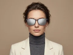 BS0205-0010_Grey_Rectangular_TR90_Sunglasses-tryon_female