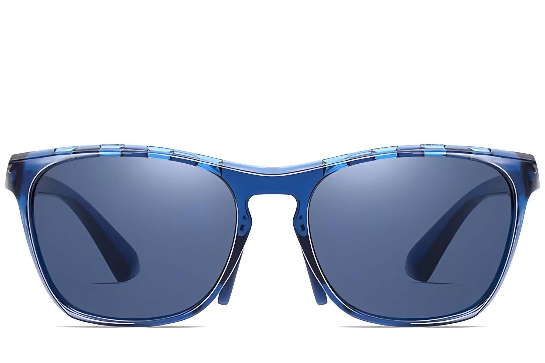 BS0205-0011_Blue_Rectangular_TR90_Sunglasses_front