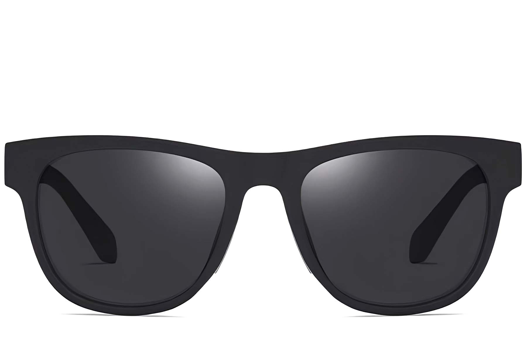 BS0205-0012_Black_Rectangular_TR90_Sunglasses_front