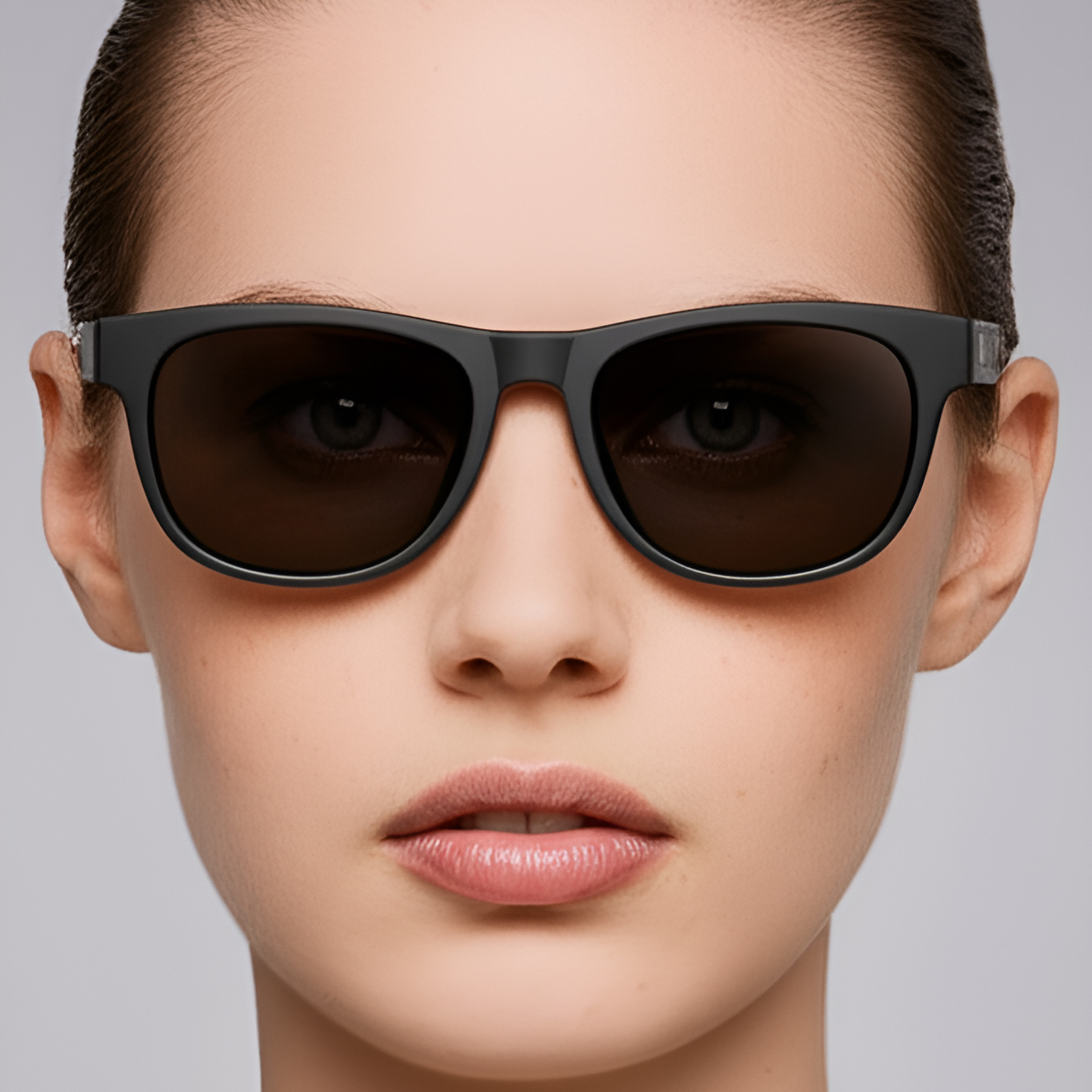 BS0205-0012_Black_Rectangular_TR90_Sunglasses_model