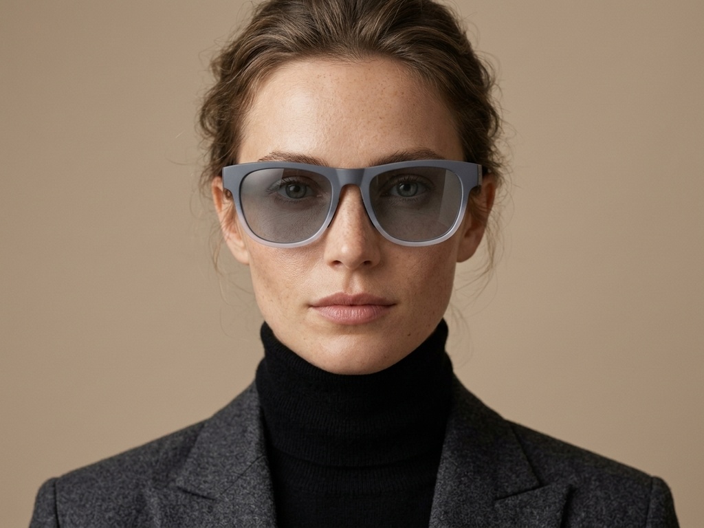 BS0205-0013_Grey_Rectangular_TR90_Sunglasses-tryon_female