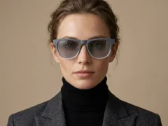 BS0205-0013_Grey_Rectangular_TR90_Sunglasses-tryon_female