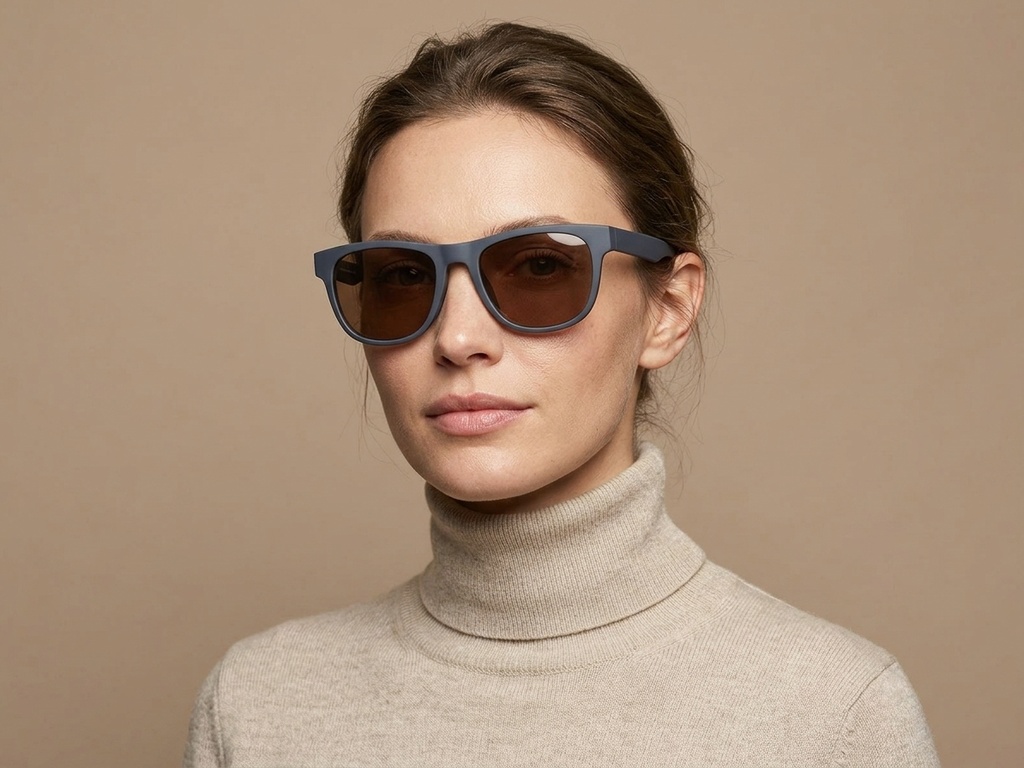 BS0205-0014_Green_Rectangular_TR90_Sunglasses-tryon_female