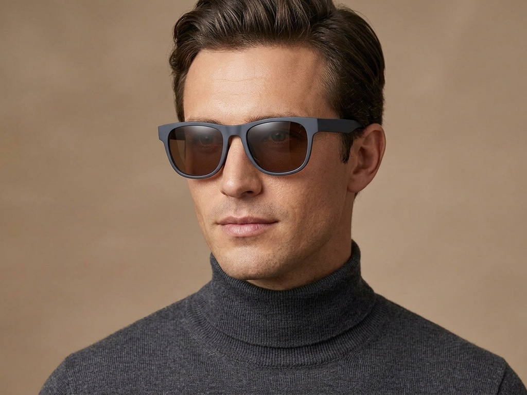 BS0205-0014_Green_Rectangular_TR90_Sunglasses-tryon_male