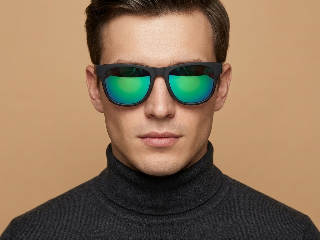 BS0205-0015_Green_Rectangular_TR90_Sunglasses-tryon_male