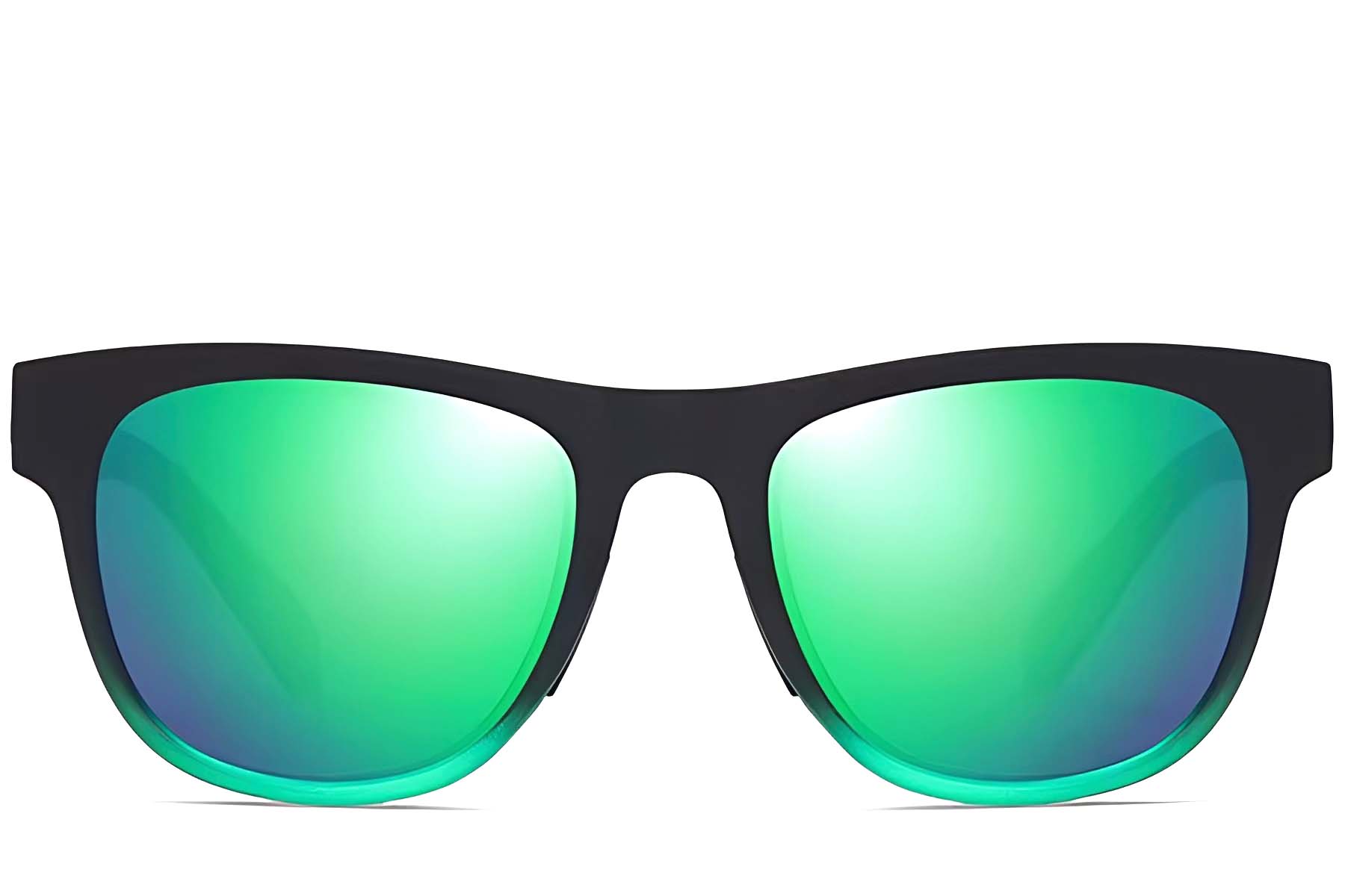 BS0205-0015_Green_Rectangular_TR90_Sunglasses_front