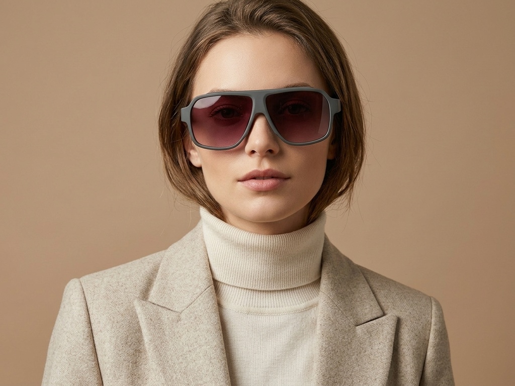 BS0205-0019_Green_Aviator_TR90_Sunglasses-tryon_female
