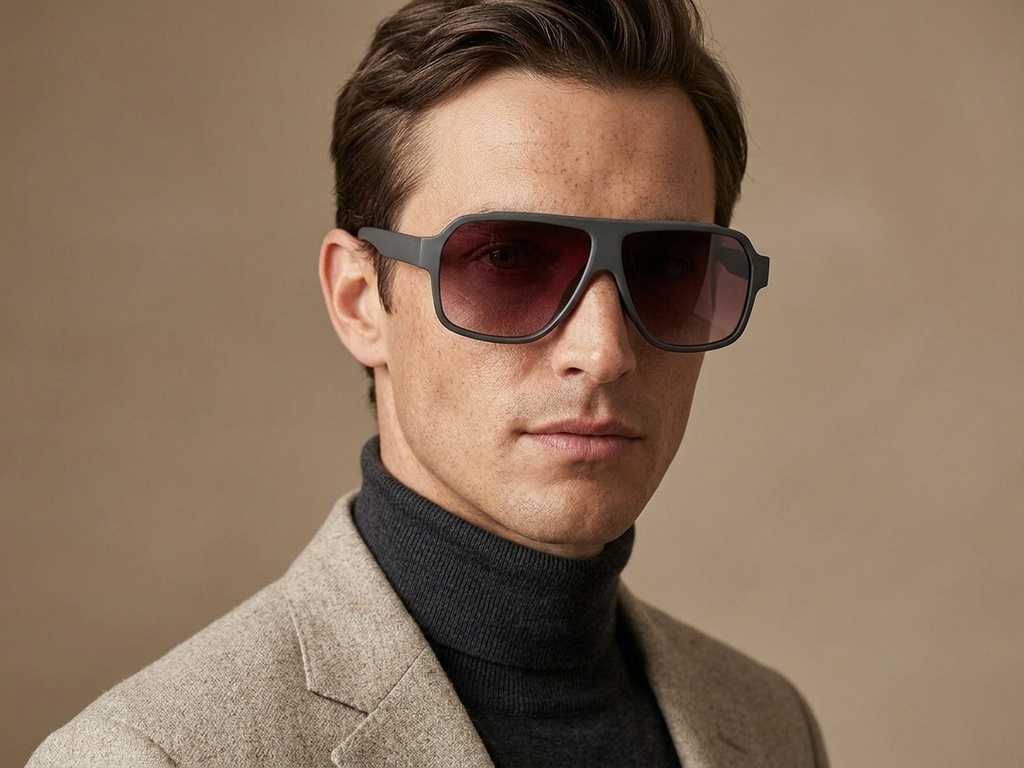 BS0205-0019_Green_Aviator_TR90_Sunglasses-tryon_male