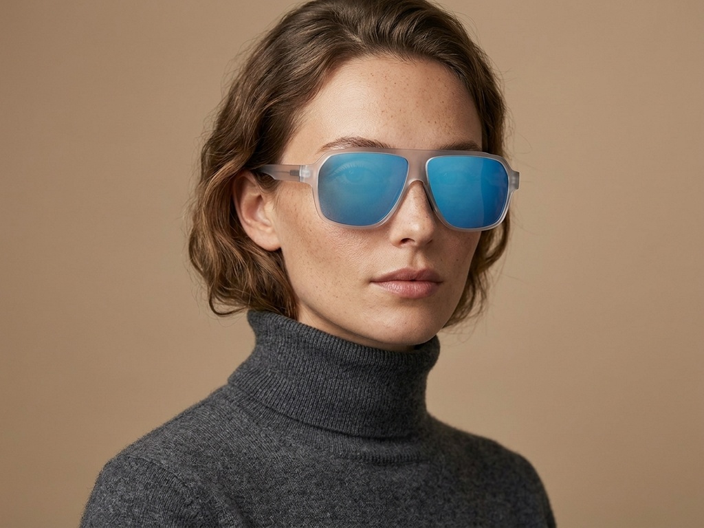 BS0205-0020_White_Aviator_TR90_Sunglasses-tryon_female