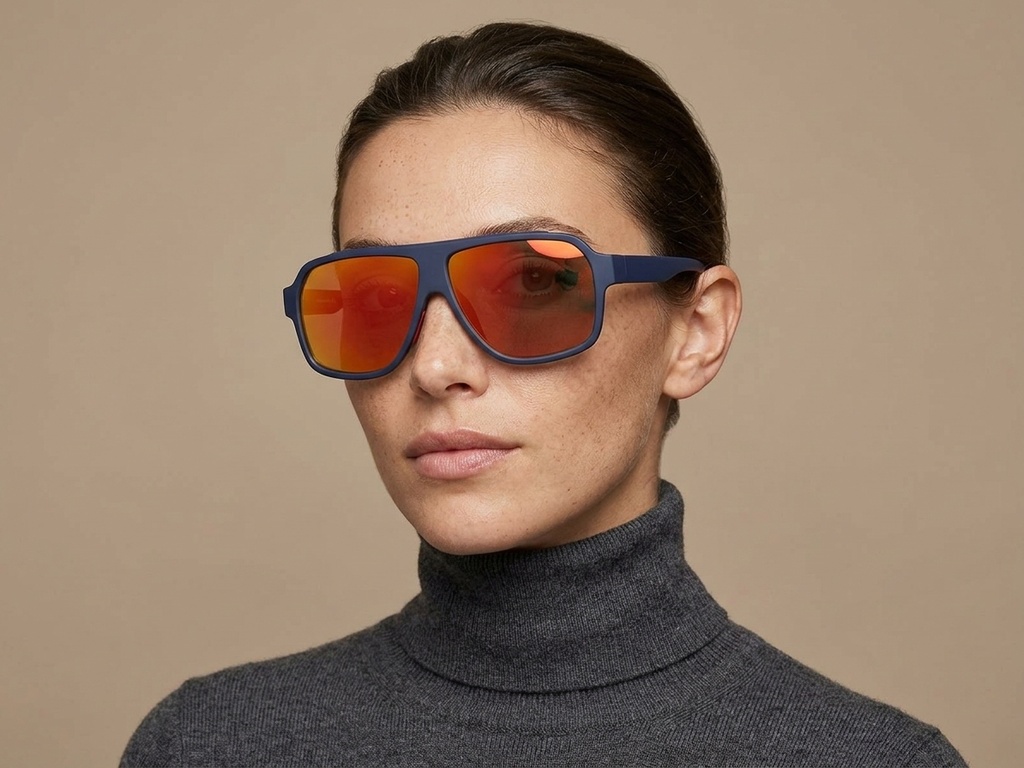BS0205-0021_Blue_Aviator_TR90_Sunglasses-tryon_female