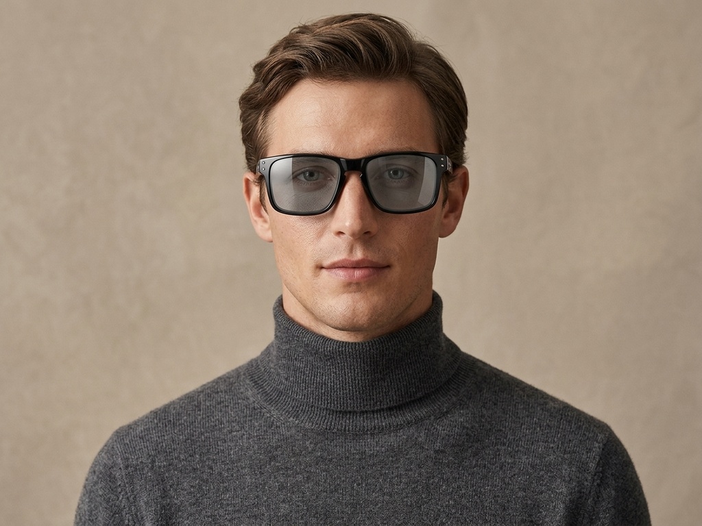 BS0205-0022_Black_Rectangular_Plastic_Sunglasses-tryon_male