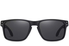 BS0205-0022_Black_Rectangular_Plastic_Sunglasses_front