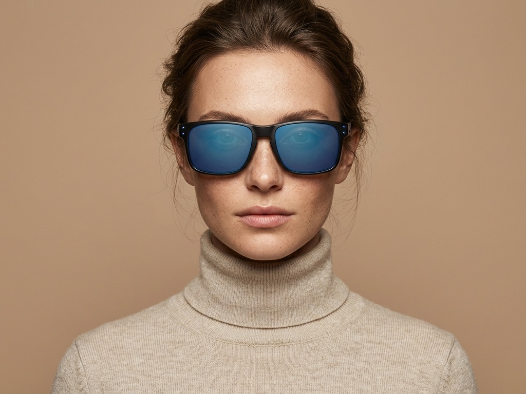 BS0205-0023_Black_Rectangular_Plastic_Sunglasses-tryon_female