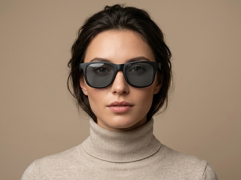 BS0205-0025_Black_Rectangular_Plastic_Sunglasses-tryon_female