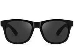 BS0205-0025_Black_Rectangular_Plastic_Sunglasses_front
