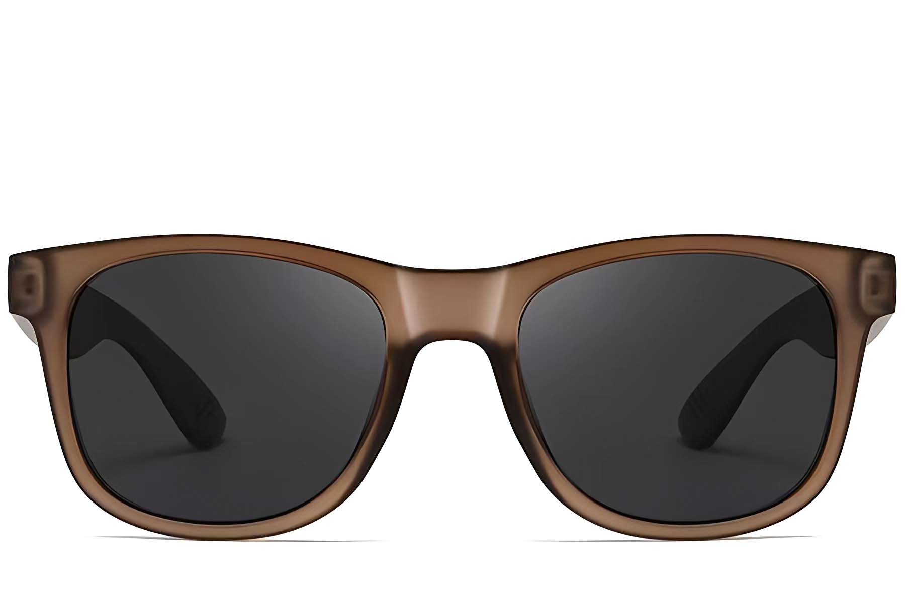 BS0205-0027_Brown_Rectangular_Plastic_Sunglasses_front