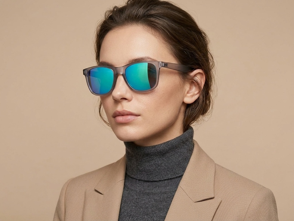 BS0205-0028_Grey_Rectangular_Plastic_Sunglasses-tryon_female