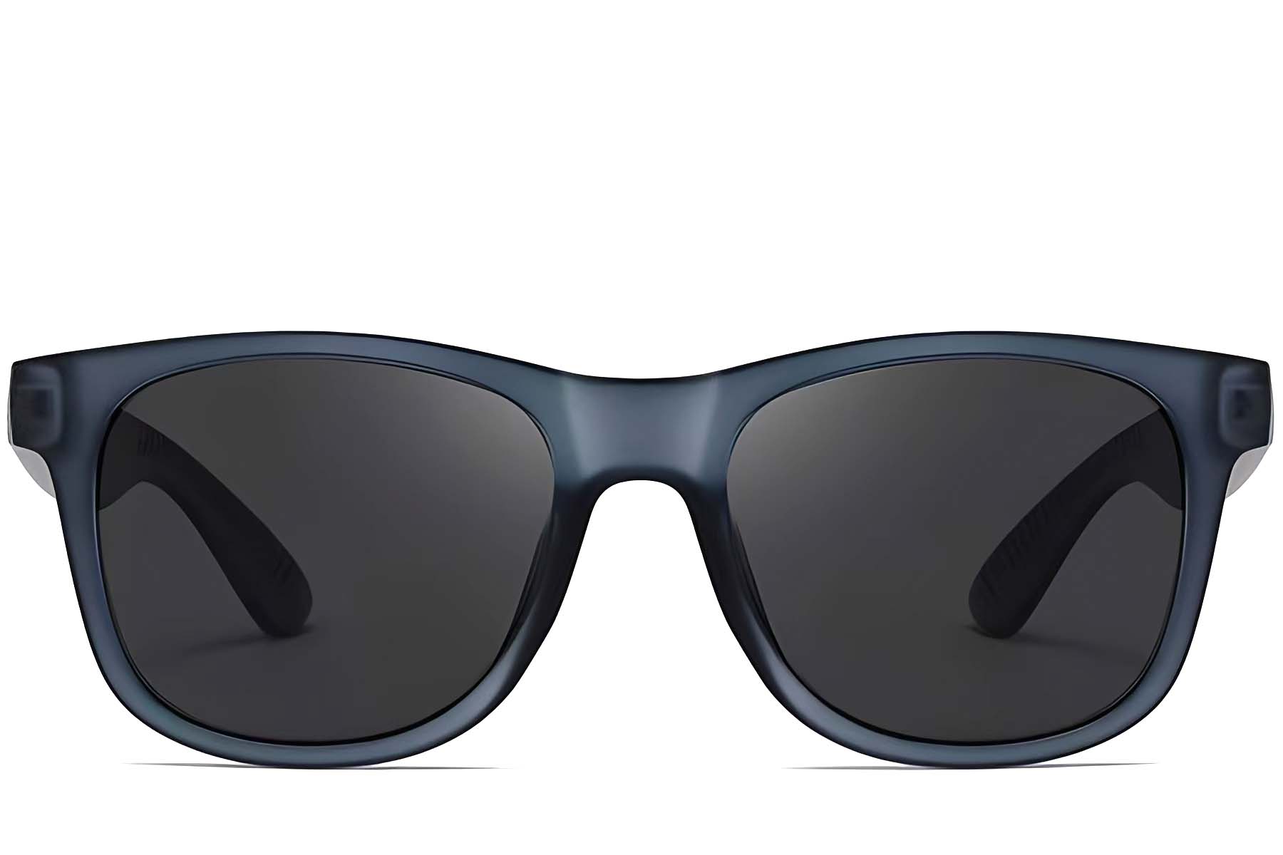 BS0205-0029_Blue_Rectangular_Plastic_Sunglasses_front