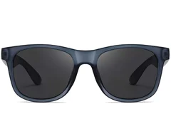 BS0205-0029_Blue_Rectangular_Plastic_Sunglasses_front