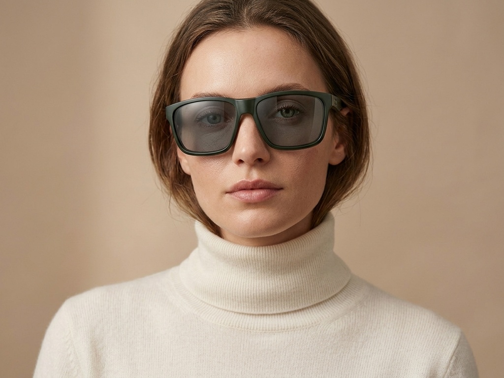BS0205-0032_Green_Rectangular_Plastic_Sunglasses-tryon_female