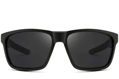 BS0205-0032_Green_Rectangular_Plastic_Sunglasses_front