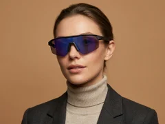 BS0205-0044_Black_Semi-rimless_TR90_Sunglasses-tryon_female