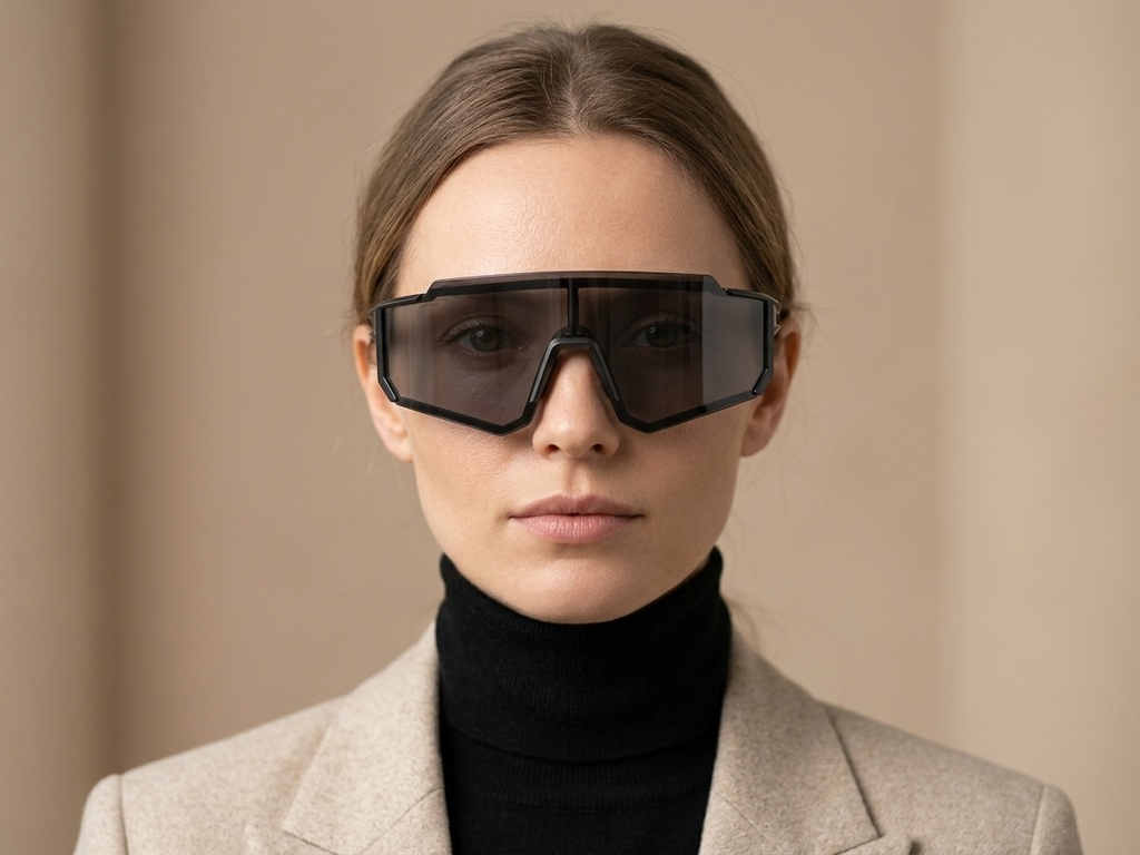 BS0205-0047_Black_Aviator_Plastic_Sunglasses-tryon_female