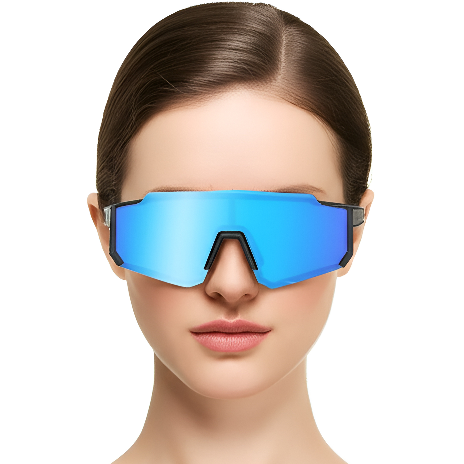 BS0205-0050_Blue_Irregular_Plastic_Sunglasses_model