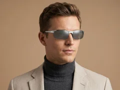 BS0205-0052_Silver_Semi-rimless_Aluminium_Sunglasses-tryon_male
