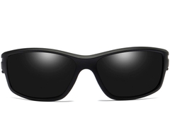 BS0205-0055_Black_Rectangular_TR90_Sunglasses_front