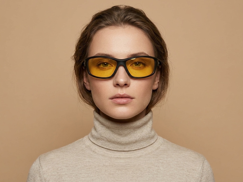 BS0205-0056_Black_Rectangular_TR90_Sunglasses-tryon_female