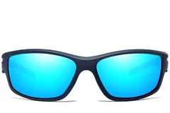 BS0205-0057_Black_Rectangular_TR90_Sunglasses_front