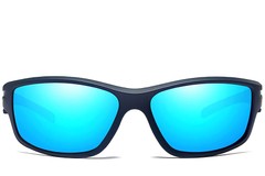 BS0205-0057_Black_Rectangular_TR90_Sunglasses_front