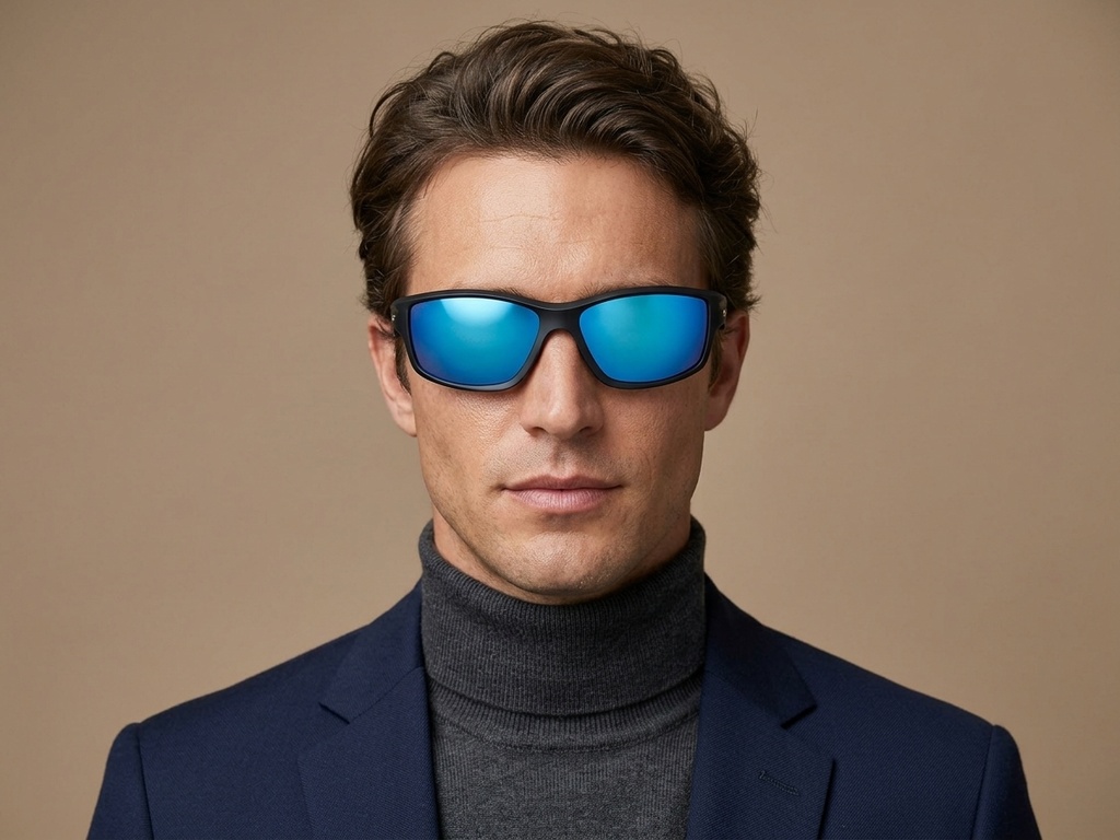 BS0205-0057_Blue_Rectangular_TR90_Sunglasses-tryon_male