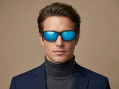BS0205-0057_Blue_Rectangular_TR90_Sunglasses-tryon_male