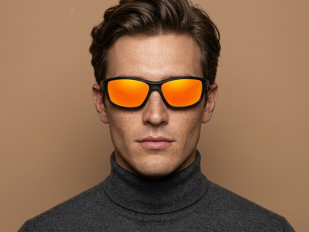 BS0205-0058_Black_Rectangular_TR90_Sunglasses-tryon_male