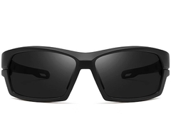 BS0205-0059_Black_Rectangular_TR90_Sunglasses_front