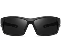 BS0205-0059_Black_Rectangular_TR90_Sunglasses_front