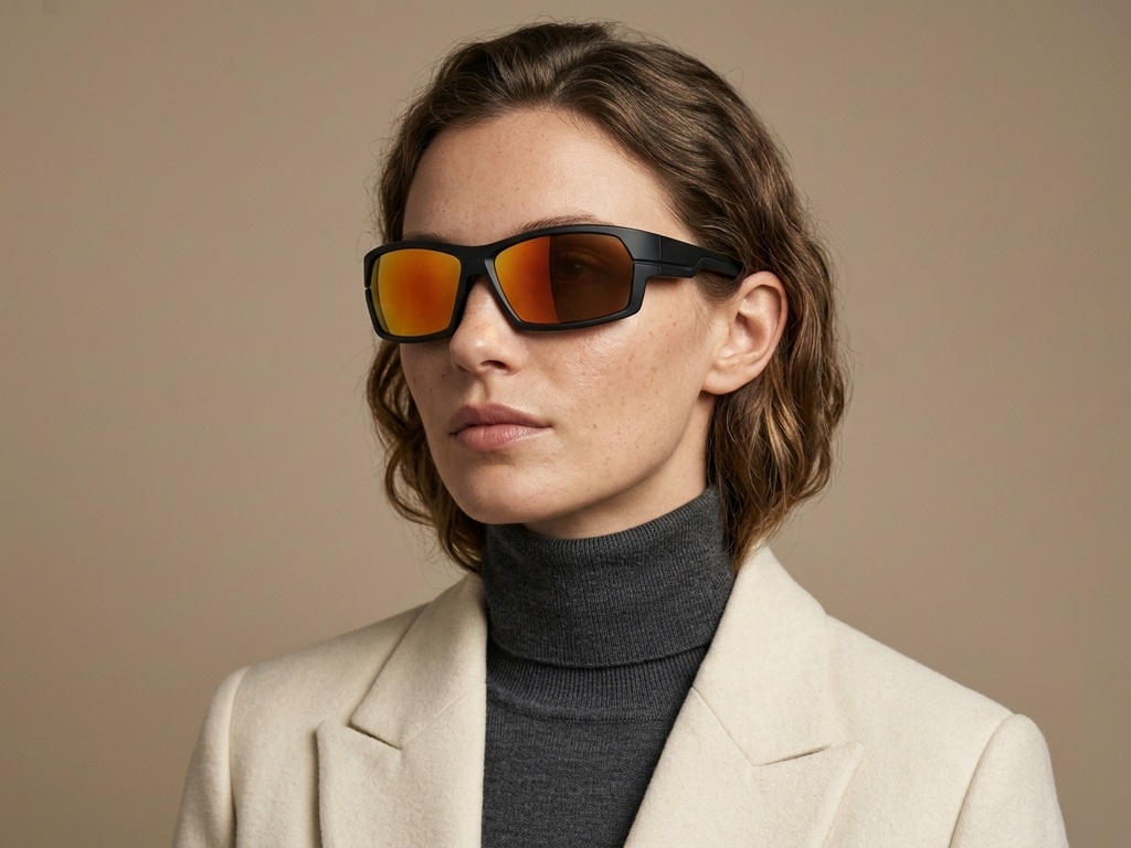 BS0205-0060_Black_Rectangular_TR90_Sunglasses-tryon_female