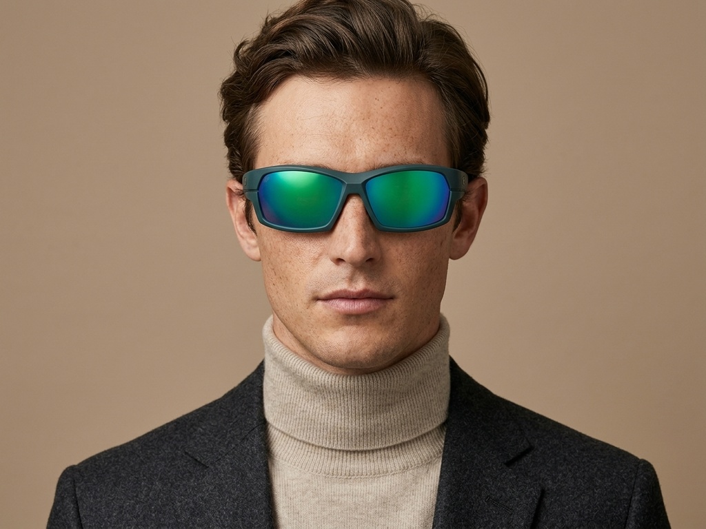 BS0205-0063_Green_Rectangular_TR90_Sunglasses-tryon_male
