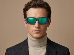 BS0205-0063_Green_Rectangular_TR90_Sunglasses-tryon_male